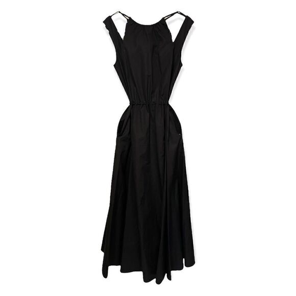 DEREK LAM Black Crew Neck Long Dress